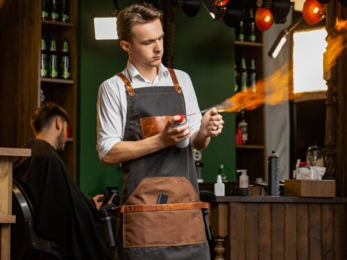 Leather Apron with Logo, Personalized Gift