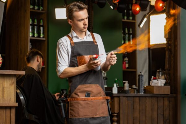 Leather Apron with Logo, Personalized Gift