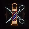 Neon Barber Pole Sign for Salons