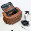 Personalized Leather Hairdressers Bag and Holder