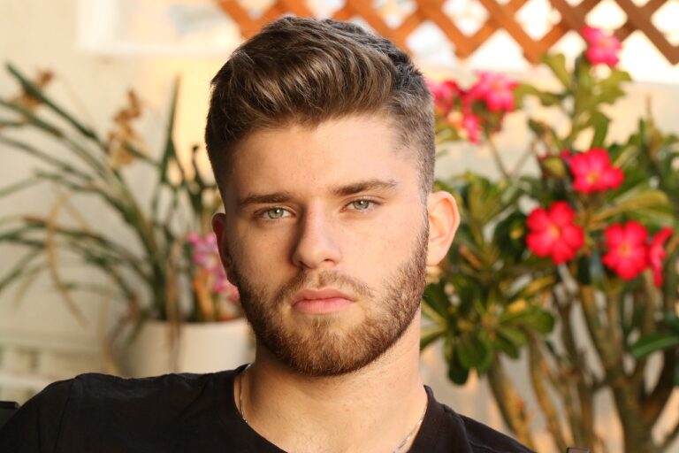 young man, portrait, beard